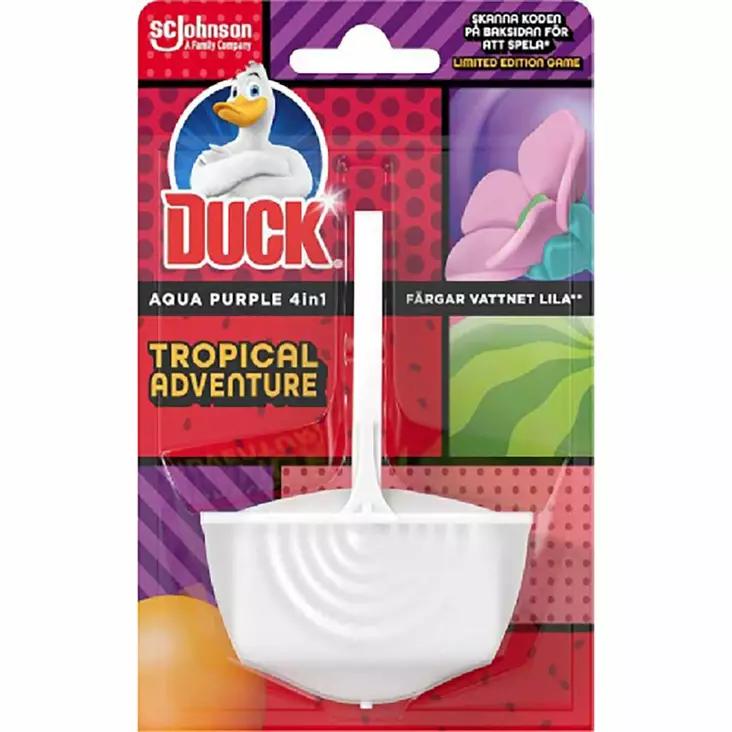 Duck aqua purple 4in1 wc hajustin 36 g, ripustettava wc raikastaja - Saniteettipesuaineet - 5000204329858 - 1
