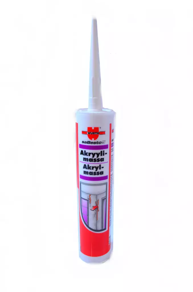 Wurth akryylimassa valkoinen 310ml - Akryylimassat - 4058794743838 - 1