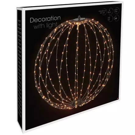 Valopallo 50cm 320led lämmin valkoinen - Led-valopallot - 8721461203619 - 2