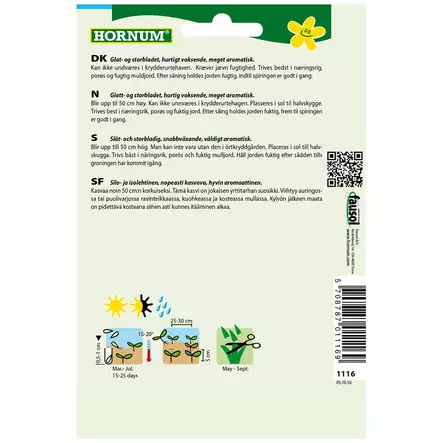 persiljansiemen sileälehtinen lajike hornum - Siemenet - 5708787011169 - 2