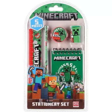 Minecraft koulutarvikesetti - Tussit, kynät ja kynäharpit - 8435507884969 - 1