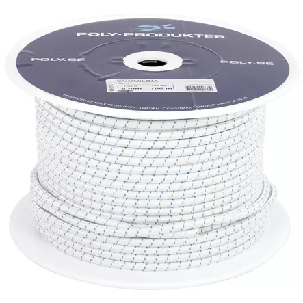 kumiköysi valkoinen 8mm - Mustekalat ja kumiköydet - 7314250007379 - 1