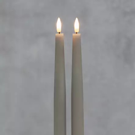 Antiikkikynttilä led harmaa 2 kpl pakkaus - Led-kynttilät - 6410416389899 - 1
