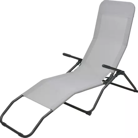 Lepotuoli siesta vaaleanharmaa kokoontaittuva - Lepotuolit ja riipputuolit - 8721037472289 - 1