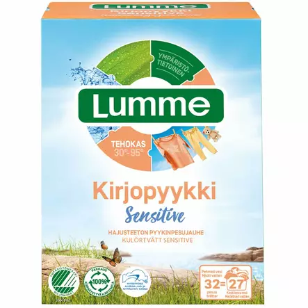 Lumme kirjopyykki sensitive - Huuhteluaineet ja pyykkietikat - 7046110320419 - 1