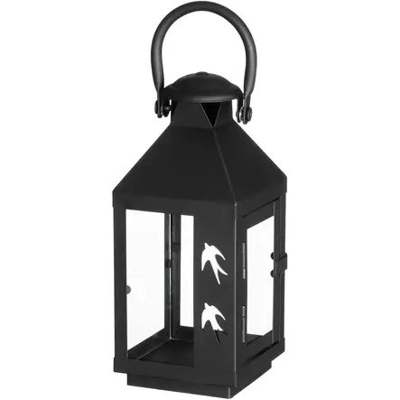 Metallinen koristelyhty lasipinnoilla - Lyhdyt - 6410416571089 - 1