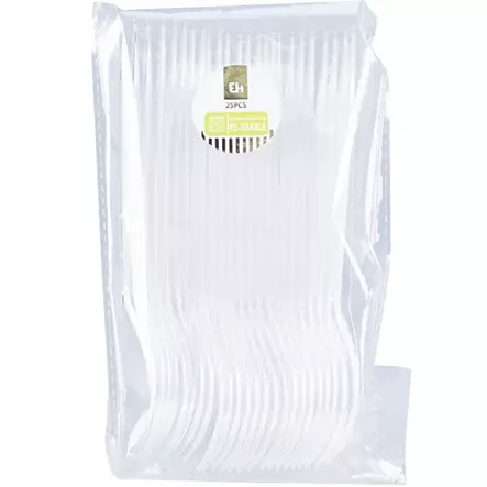 Kertakäyttöhaarukat 25 kpl pakkaus - Kertakäyttöruokailuvälineet ja servetit  - 8720573855129 - 2