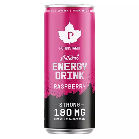 Natural energy drink rasperry strong - Energiajuomat - 6430039224889 - 1