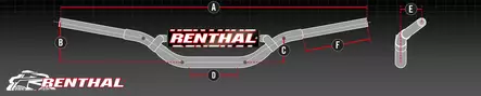 Ohjaustanko Renthal Twinwall 994 Factory KTM/HVA Racer Musta - Crossin ja mopon ohjaustangot - 5026190083529 - 3