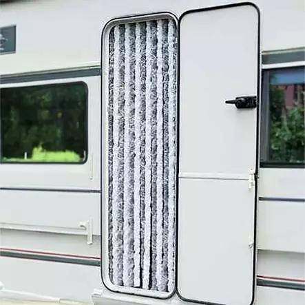 Verho 56x185cm ulko oveen harmaa valkoinen - Caravan ovet, ikkunat ja luukut - 8012243912639 - 1