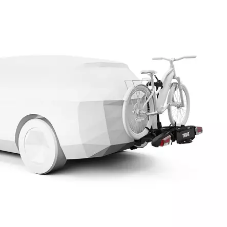 Thule easyfold 3 pyöräteline havainnekuva auton perään kiinnitettynä - Pyörätelineet ja pyöränkuljetustelineet - 091021752269 - 2
