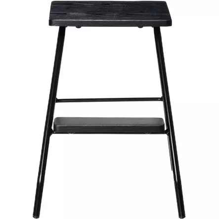 Musta tarmo porrasjakkara kahdella askelmalla - Keittiöjakkarat - 6410416495859 - 2