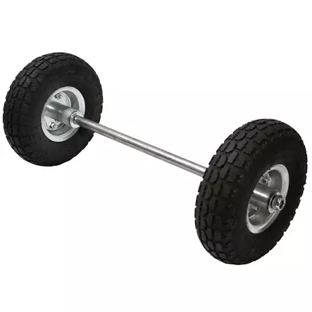 Rengas ja akselisarja ilmakumipyörillä kompressorin siirtoon ja pihakärryjen rakentamiseen - Kompressorin varaosat - 6430017708899 - 1