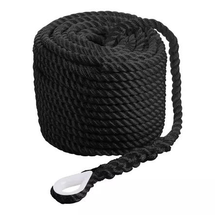Qvarken Ankkuriköysi Classic koussilla 16mm 40m musta - Veneen kiinnitysköydet ja kettingit - 6438235214239 - 1