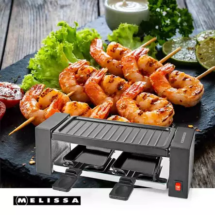 Raclette pöytägrilli kahdella pannulla - Paistoraudat ja keittolevyt - 8711902090069 - 2