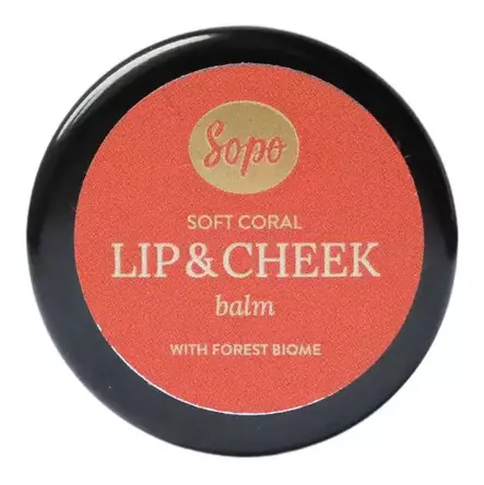 Sopo soap huulivoide, poskipuna metsäbiomilla soft coral - Luonnonkosmetiikka - 6430070050379 - 1