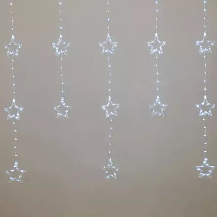 Lumihiutale valoverho kylmä valkoinen - Valosarjat ja valonauhat - 8721037582469 - 2