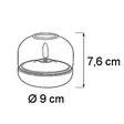 Mitat rafi lasikynttilä 9cm - Led-kynttilät - 6435200321589 - 4