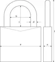 Abus Riippulukko T84MB/20 - Pienkoneen lukot ja -tarvike - 6438471335279 - 3