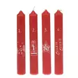 Adventtikynttilät punainen 16cm 4kpl - Kruunukynttilät ja antiikkikynttilät - 8721037114479 - 1
