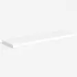 Hyllylevy 120cm valkoinen - Hyllykiskot, hyllykannattimet ja putket - 6438168117089 - 1