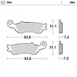 Jarrupalat Yamaha eteen MM - Motocrosspyörien ja endurojen jarrupalat - 6438471311389 - 2