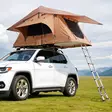 Kattoteltta auton katolla avattuna, teleskooppitikkaat laskettuna maahan - Auton kattoteltat - 6438471350319 - 2