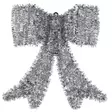 Rusettikoriste 41x42cm hopea - Joulukoristeet - 6410416576329 - 1
