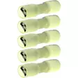 kutistelattaliitin naaras 6,3mm 4-6mm2 5kpl keltainen - Kutistesukat ja yleistarvikkeet - 6438255200809 - 1