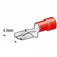 punainen lattaliitin 6,3mm - Abikot - 6438255200069 - 2
