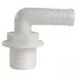 letkuliitin valkoinen nylon 90 asteen kulma - Veneen läpiviennit ja putkiosat - 8033137157509 - 1