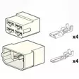 liitinrasiasarja 4-osainen uros ja naaras - Autosähköliittimet - 6438255202049 - 1