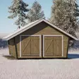 U20 pihavarasto hirsirakenne kasausvalmis - LP Garden piharakennukset - 6424110251079 - 2