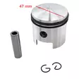 Polkupyörän polttomoottorin mäntäsarja 80 cc 47 mm - Crossin ja mopon sylinterit ja kannet - 6438471013849 - 1