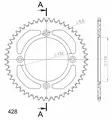 Takaratas Supersprox Alu KTM/Husq 50 85 - Motocrossin ja enduron takahammasarattaat - 6438471310979 - 3