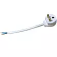 Valaisinpistotulppa maadoitettu 20 cm johdolla, valkoinen opal liitäntäjohto - Valaisinpistorasiat ja kattopistokkeet - 6438056122669 - 1