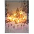 Valaistu led taulu talvimaisema 38cm lajitelma - Joulukoristeet - 8721461134609 - 2