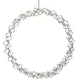 led-valokranssi hopea 45cm - Valokoristeet - 7318307883039 - 4