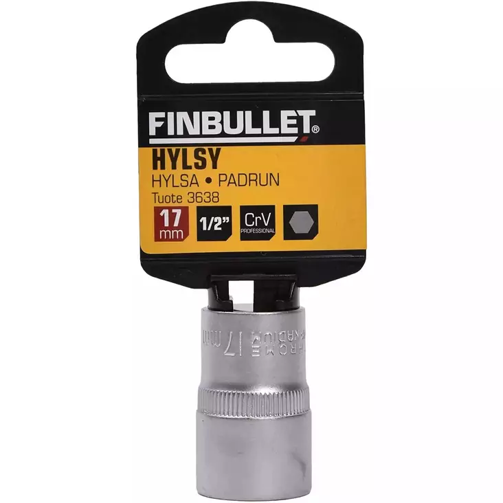 Finbullet hylsy 17 mm tarkkaan käyttöön - Hylsyt ja konehylsyt - 6438152036389 - 1