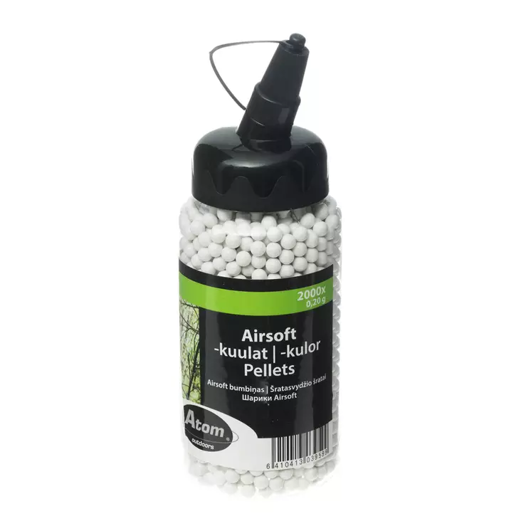 airsoft kuulat 2000kpl 0,20g - Ilmakiväärin luodit 5,5mm ja 6,35mm - 6410413039599 - 1
