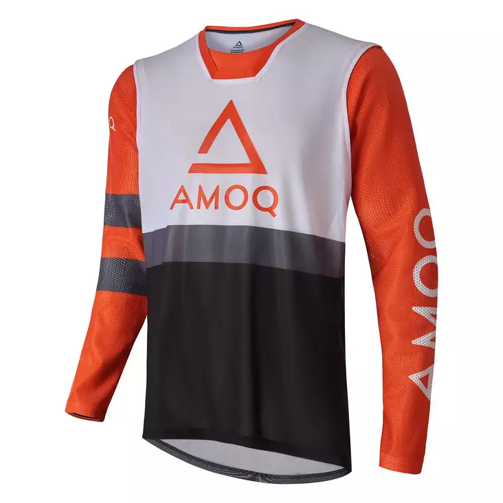 Ajopaita AMOQ Airline Mesh Oranssi/Valkoinen L - Ajopaidat Motocrossiin ja enduroon - 6438471327359 - 2