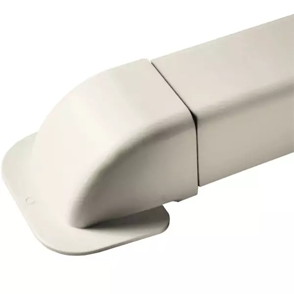 Kulmaläpivienti asennuskanava 80x60mm - Putkenpitimet ja putken asennuskiskot - 6438056123819 - 1