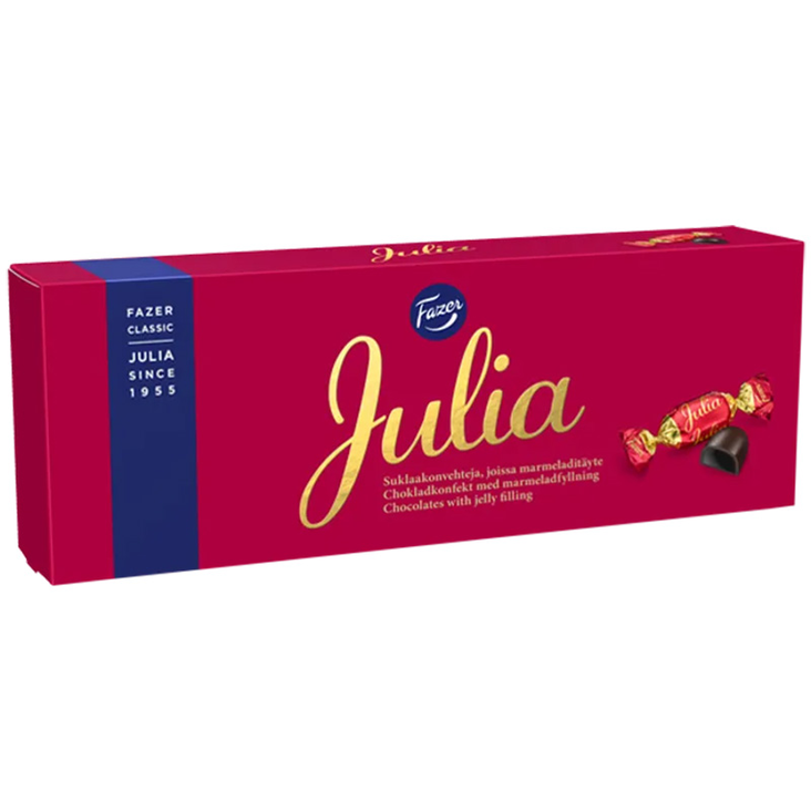 Fazer julia suklaakonvehti 295 g rasia ? tummasuklaakonvehteja - Suklaalevyt ja konvehdit - 6416453054639 - 1