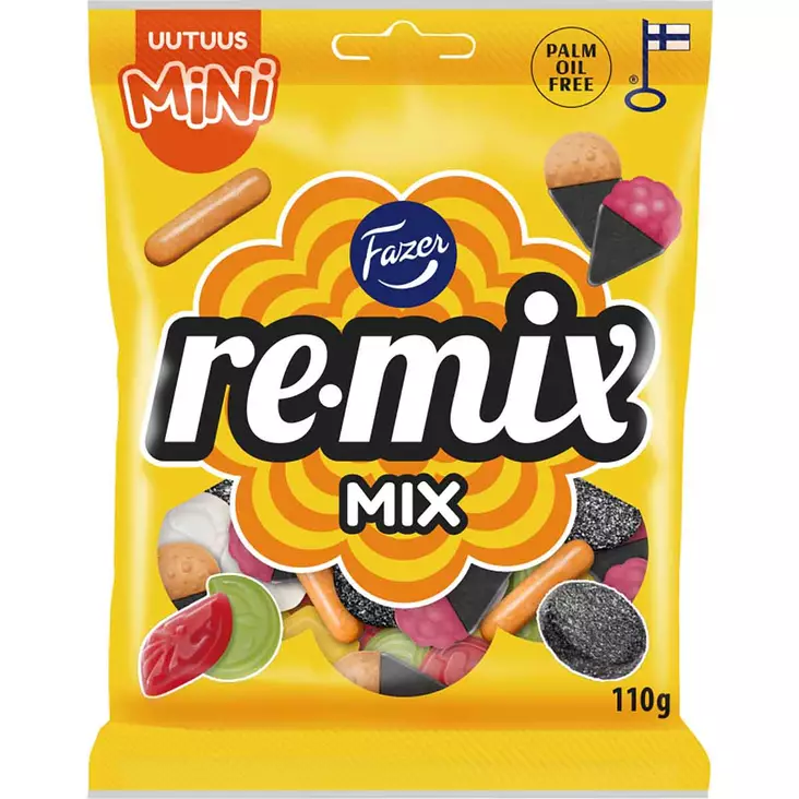 Fazer remix mini mix karkkipussi 110 g - Karkkipussit  - 6416453049819 - 1
