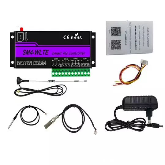Gsm kytkin 4 kanavainen 4g 12v on off - Aurinkopaneelin asennustarvikkeet - 6438471019179 - 1