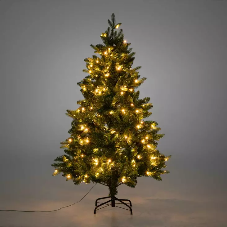 Led joulukuusi lämminvalkoinen valo 158cm - Joulukuuset - 6410416590639 - 1