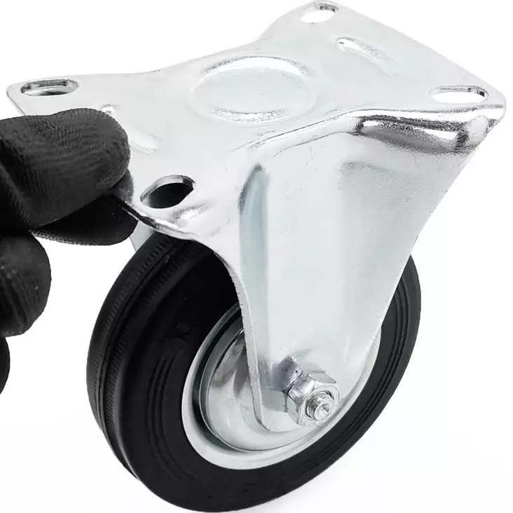 Kalustepyörä 100mm kiinteä vanne - Kalustepyörät - 6419773560699 - 1