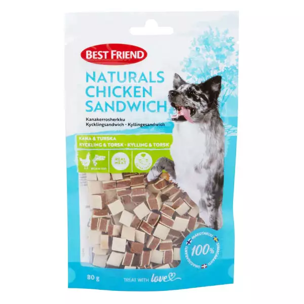 Best friend naturals kanakerrosherkku 80g - Koiran makupalat ja herkut - 5700551172519 - 1