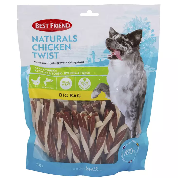 Best friend naturals chicken twist - Koiran puruluut, purutikut ja pururullat - 5700551172649 - 1