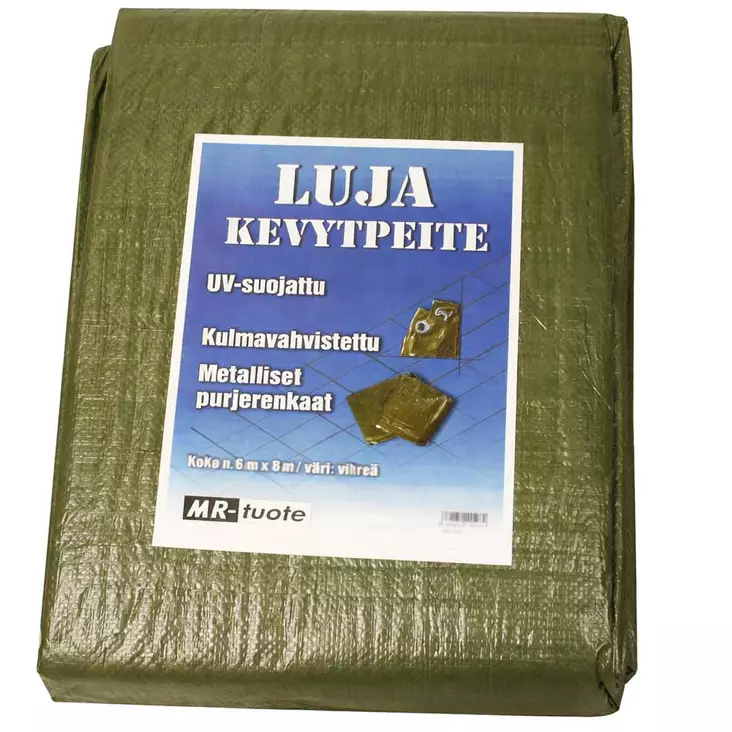 Luja kevytpeite 6x8m vahvistetut kulmat ja metalliset purjerenkaat - Kevytpeitteet - 6430032155289 - 1